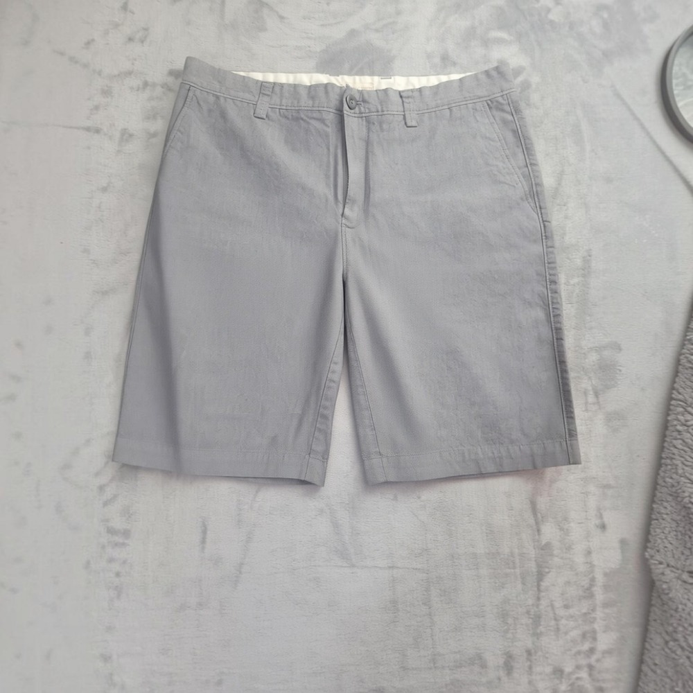 J.Crew Mens Grey Cotton Chambray Chino Shorts Size 34 Style 37202